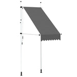 Kézzel feltekerhető antracitszürke napellenző 100 cm 2