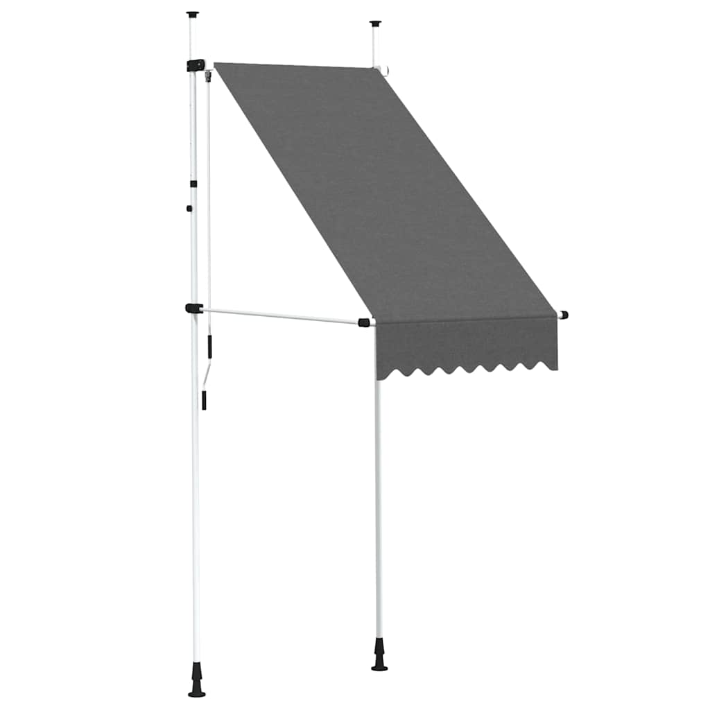 Kézzel feltekerhető antracitszürke napellenző 100 cm 2