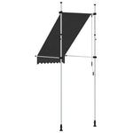 Kézzel feltekerhető antracitszürke napellenző 100 cm 4