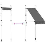 Kézzel feltekerhető antracitszürke napellenző 100 cm 7