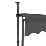 Antracitszürke kézzel feltekerhető LED-es napellenző 100 cm 4