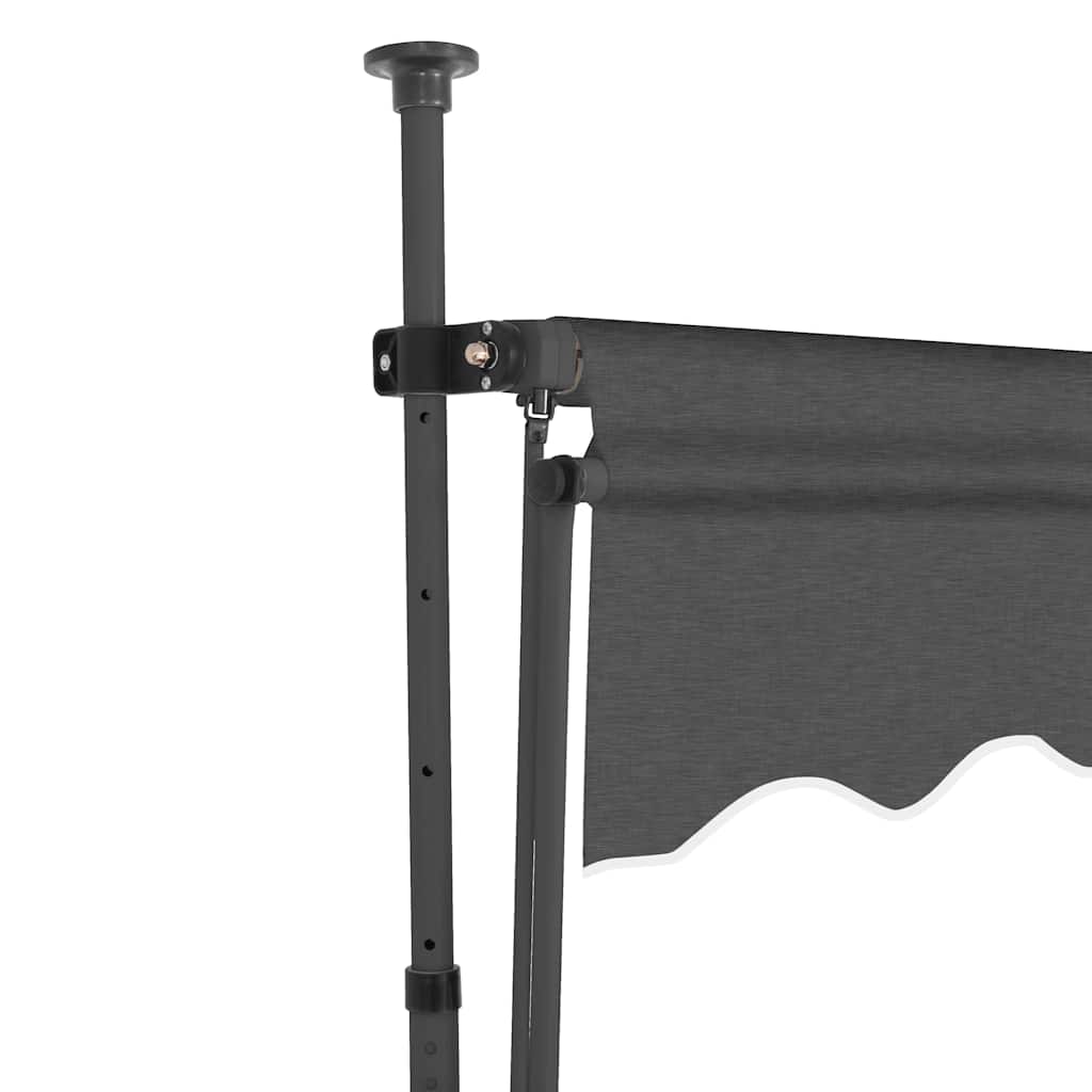 Antracitszürke kézzel feltekerhető LED-es napellenző 100 cm 4