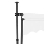 Krémszínű kézzel kihúzható LED-es napellenző 350 cm 4