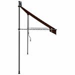 Narancssárga-barna kézzel feltekerhető LED-es napellenző 350 cm 5