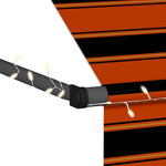 Narancssárga-barna kézzel feltekerhető LED-es napellenző 350 cm 6
