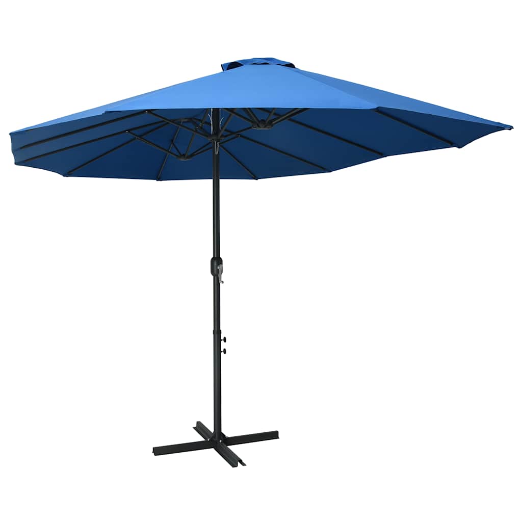 Kék kültéri napernyő alumíniumrúddal 460 x 270 cm