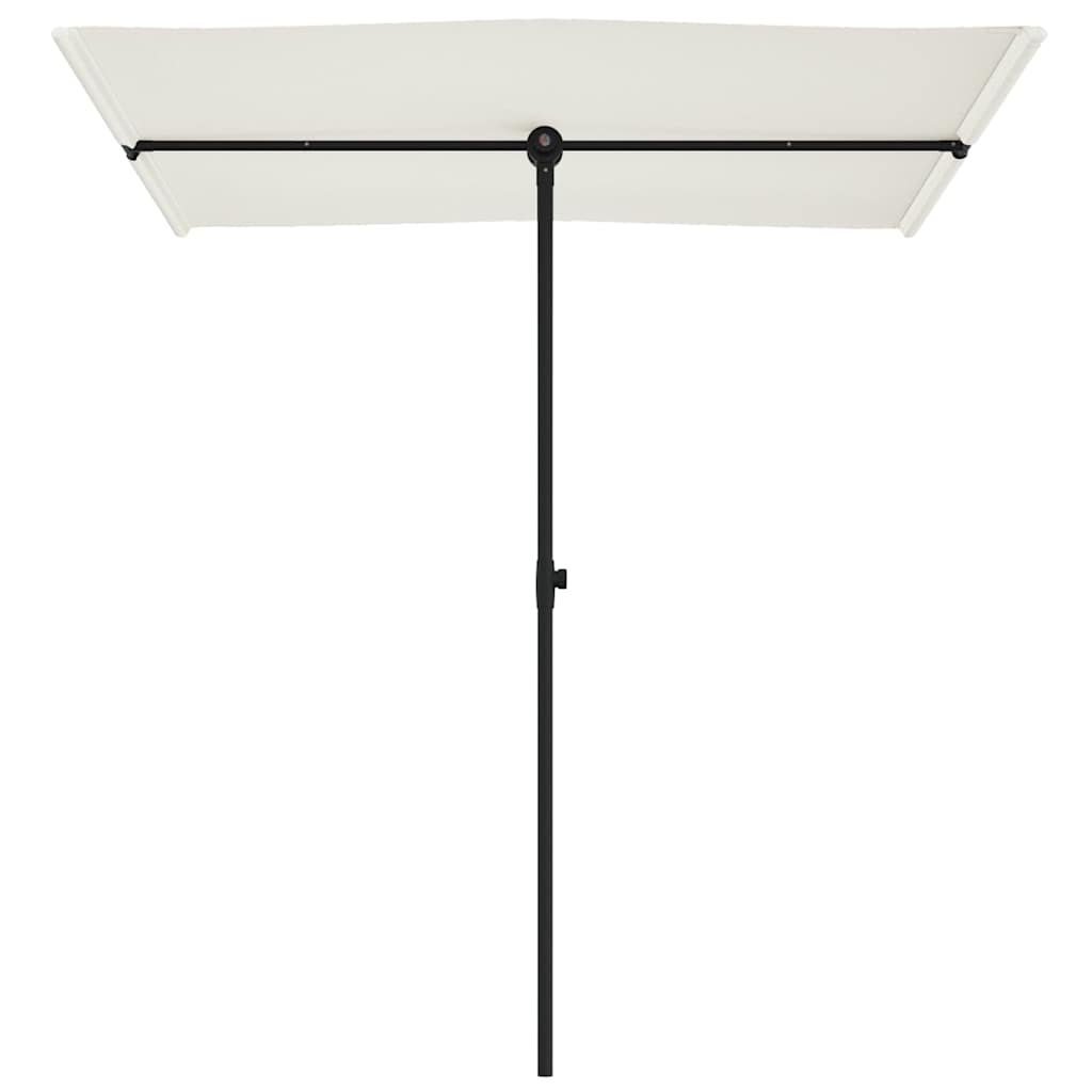 Homokfehér kerti napernyő alumíniumrúddal 180 x 110 cm 4