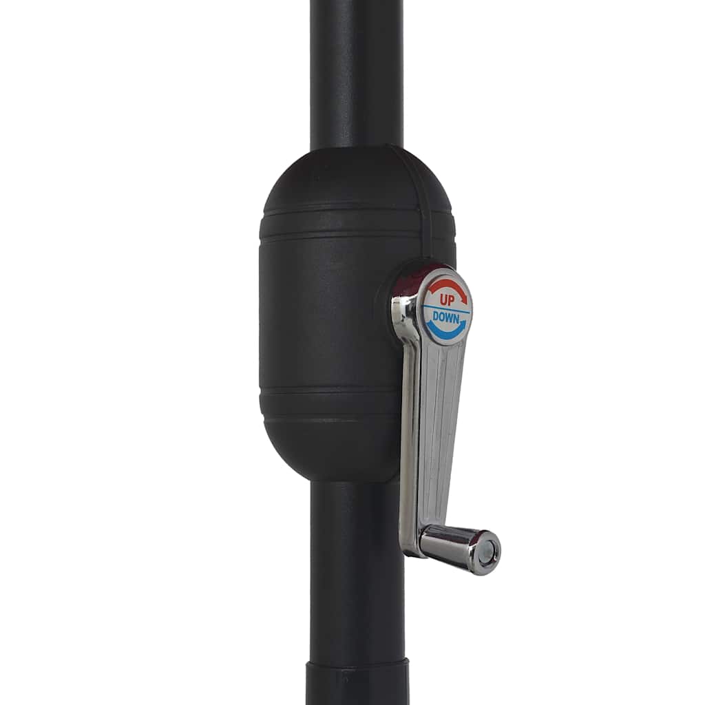 Terrakotta színű kültéri napernyő fémrúddal 390 cm 6