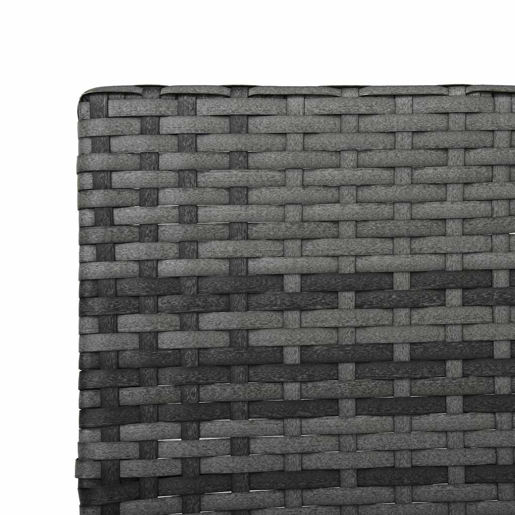 Szürke polyrattan napozóágy párnával 6
