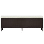 3-részes barna polyrattan kerti bútorgarnitúra párnákkal 5