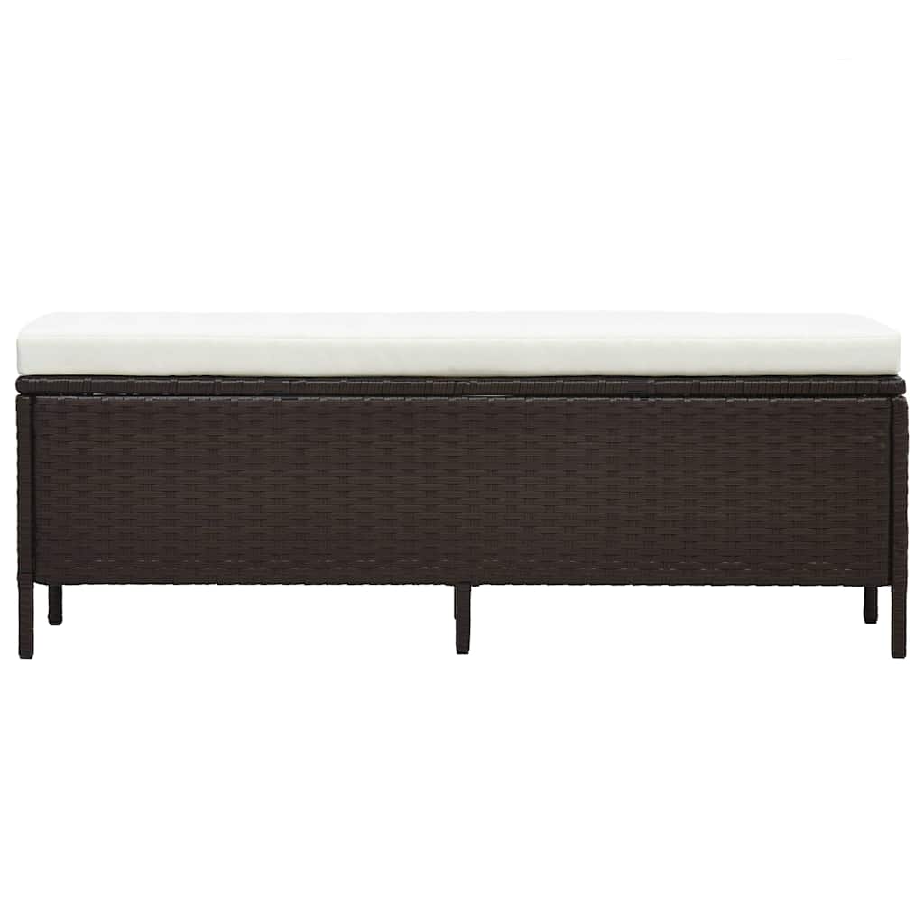 3-részes barna polyrattan kerti bútorgarnitúra párnákkal 5