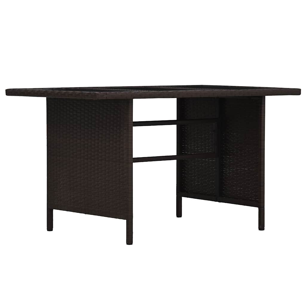 3-részes barna polyrattan kerti bútorgarnitúra párnákkal 7