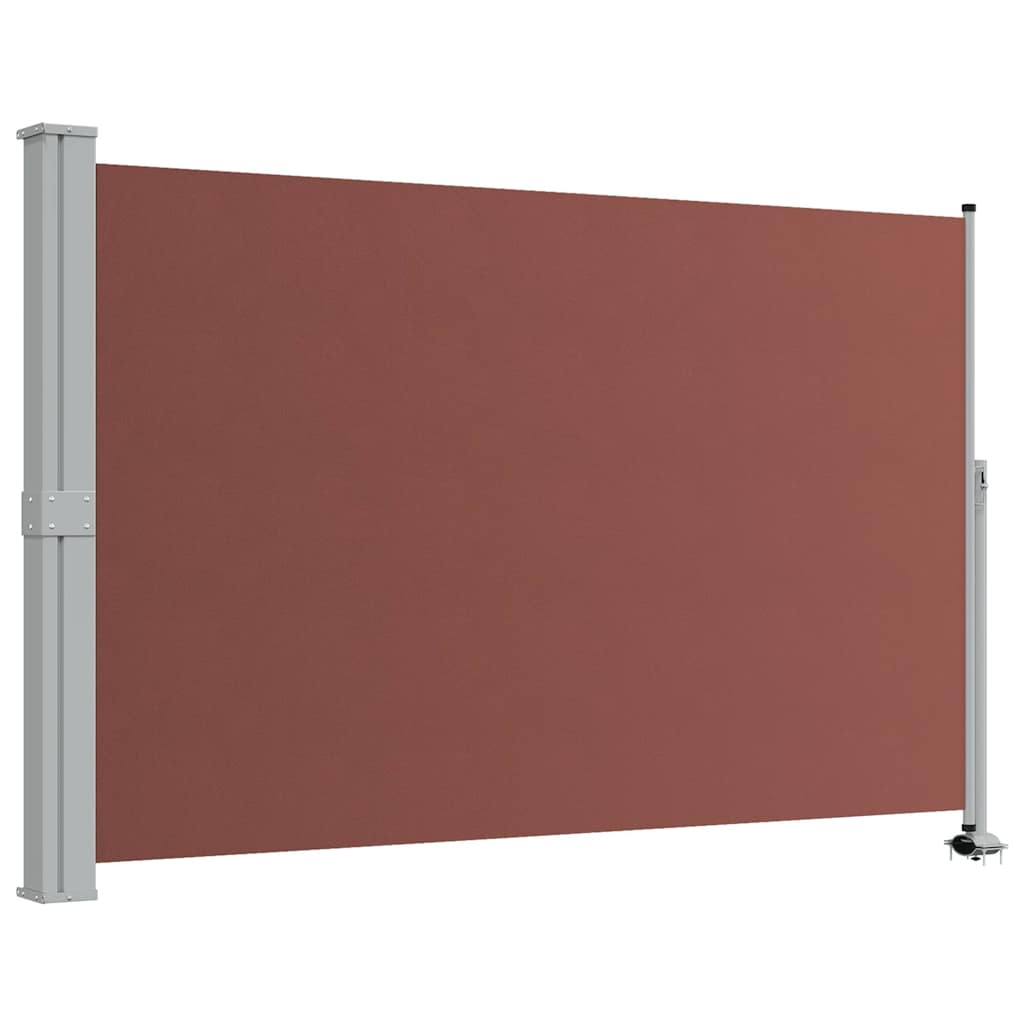 Barna behúzható oldalsó terasz napellenző 160 x 300 cm 2