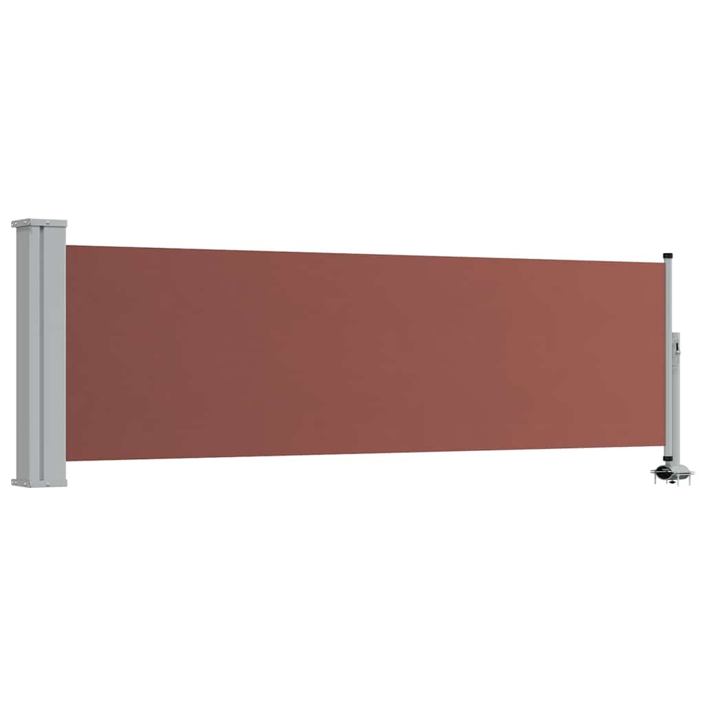 Barna kihúzható oldalsó terasz napellenző 80 x 300 cm 2