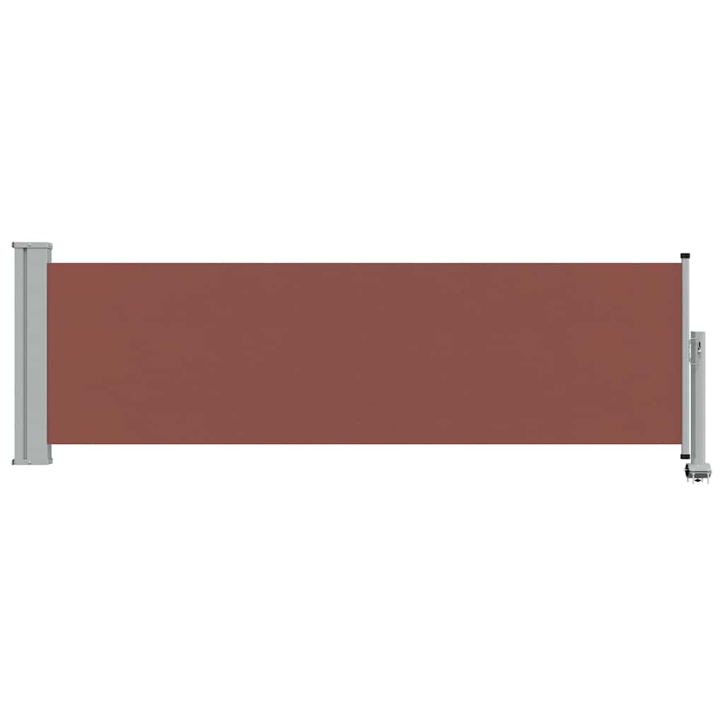 Barna kihúzható oldalsó terasz napellenző 80 x 300 cm 3