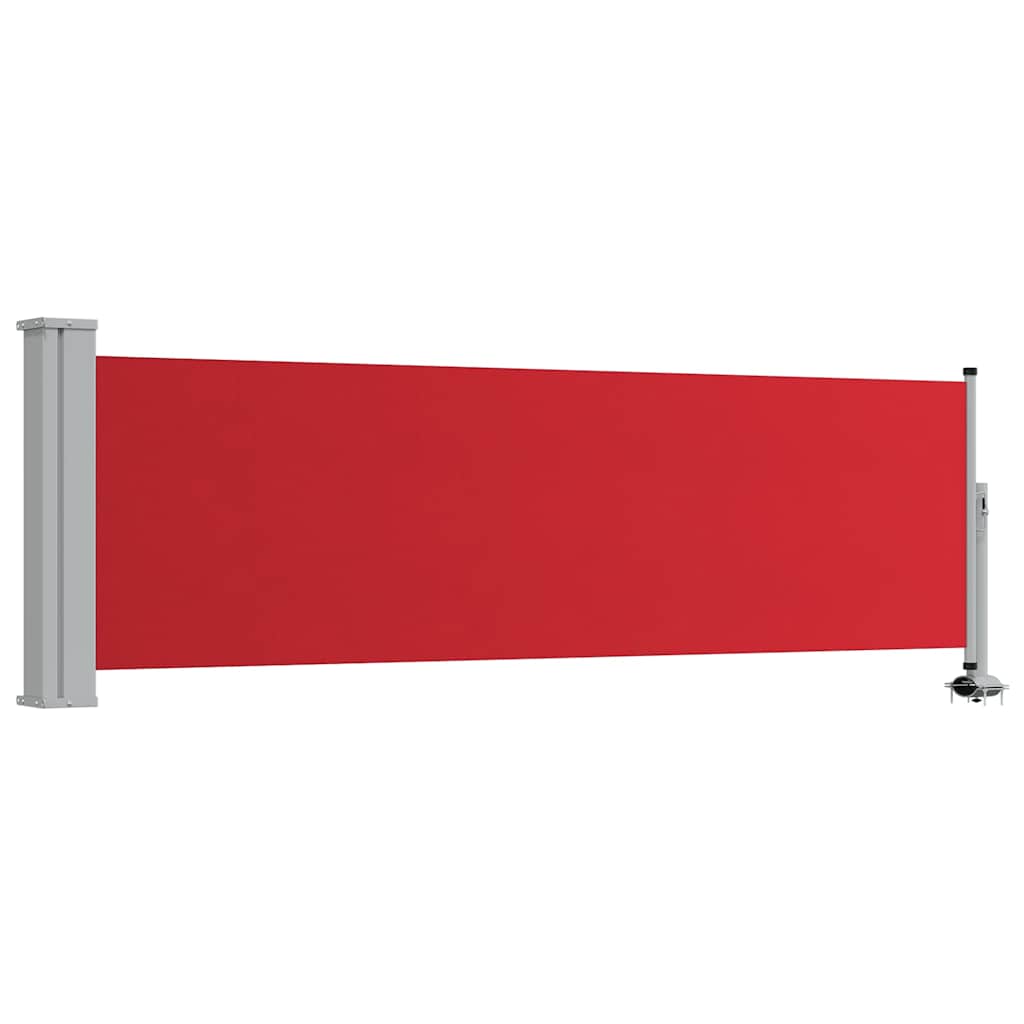 Piros kihúzható oldalsó terasz napellenző 80 x 300 cm 2