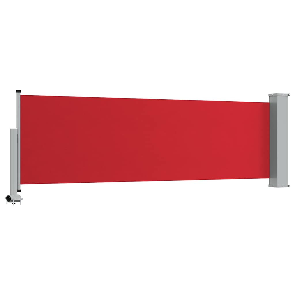 Piros kihúzható oldalsó terasz napellenző 80 x 300 cm 6