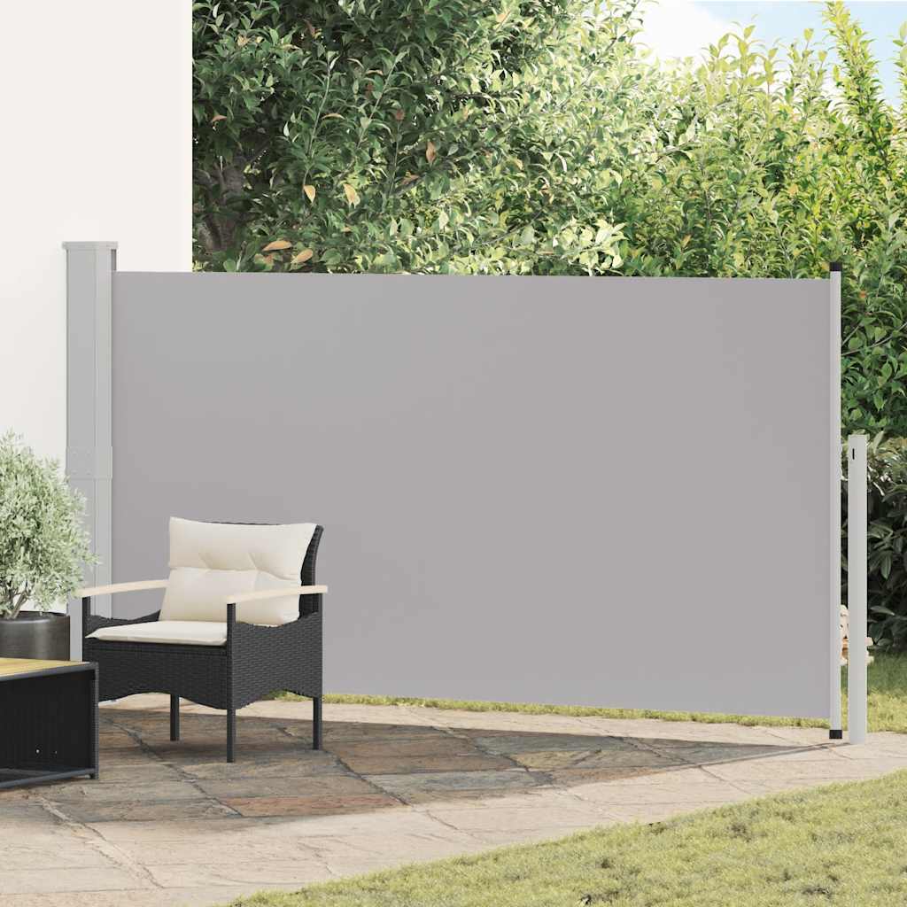 Szürke kihúzható oldalsó teraszi napellenző 170 x 300 cm
