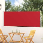 Piros behúzható oldalsó teraszi napellenző 100 x 314 cm
