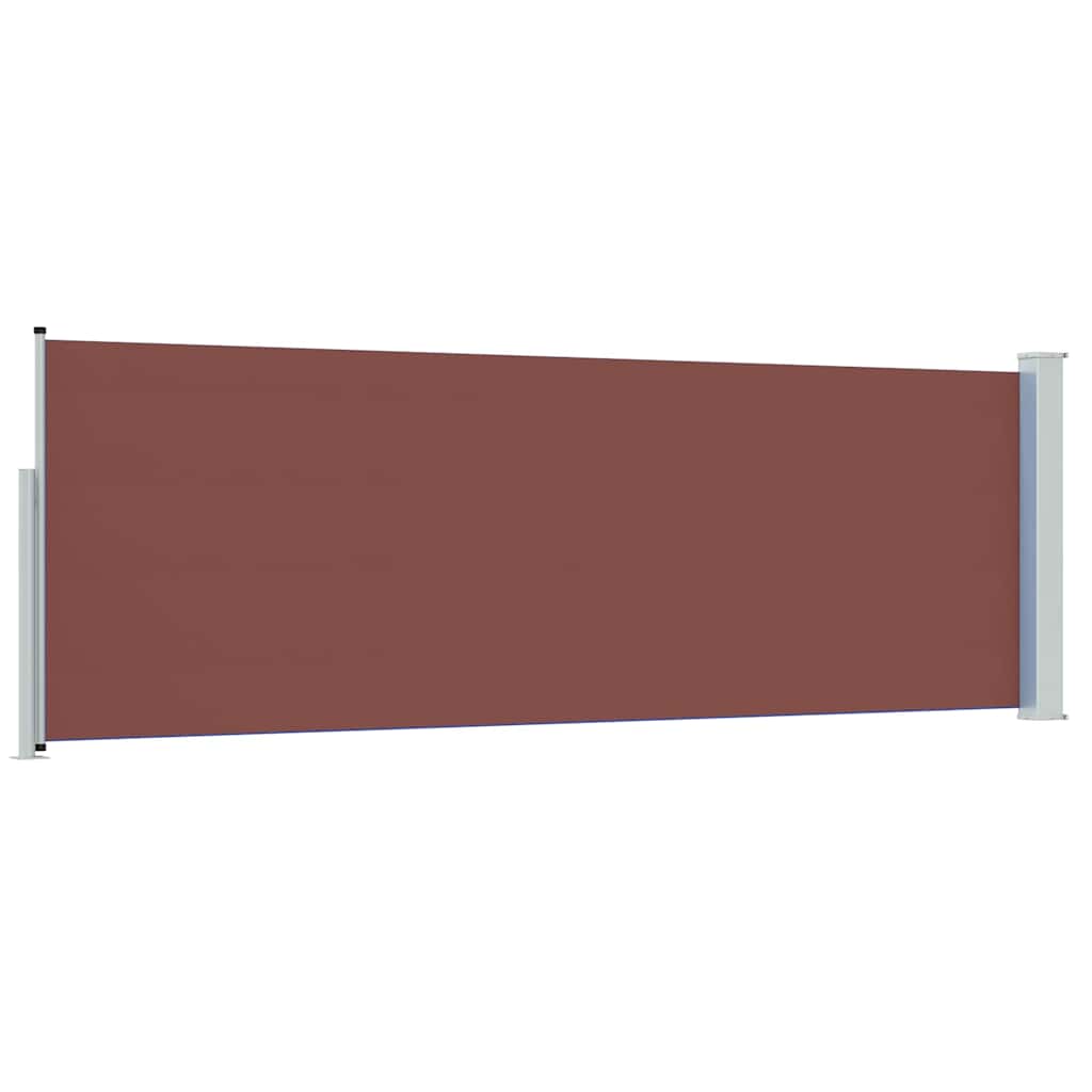 Barna behúzható oldalsó teraszi napellenző 100 x 314 cm 6