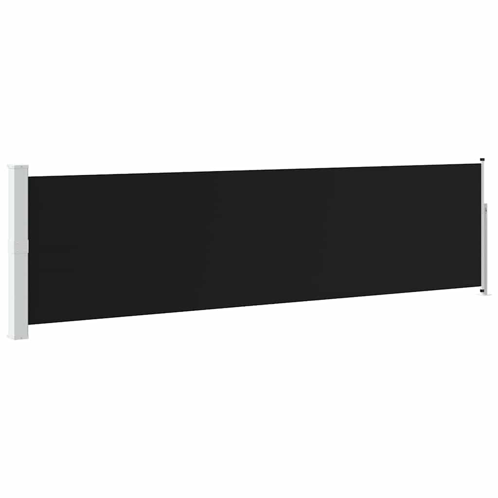 Fekete kihúzható oldalsó teraszi napellenző 140 x 514 cm 2