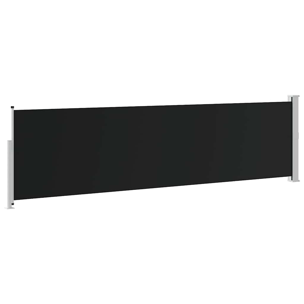 Fekete kihúzható oldalsó teraszi napellenző 140 x 514 cm 7