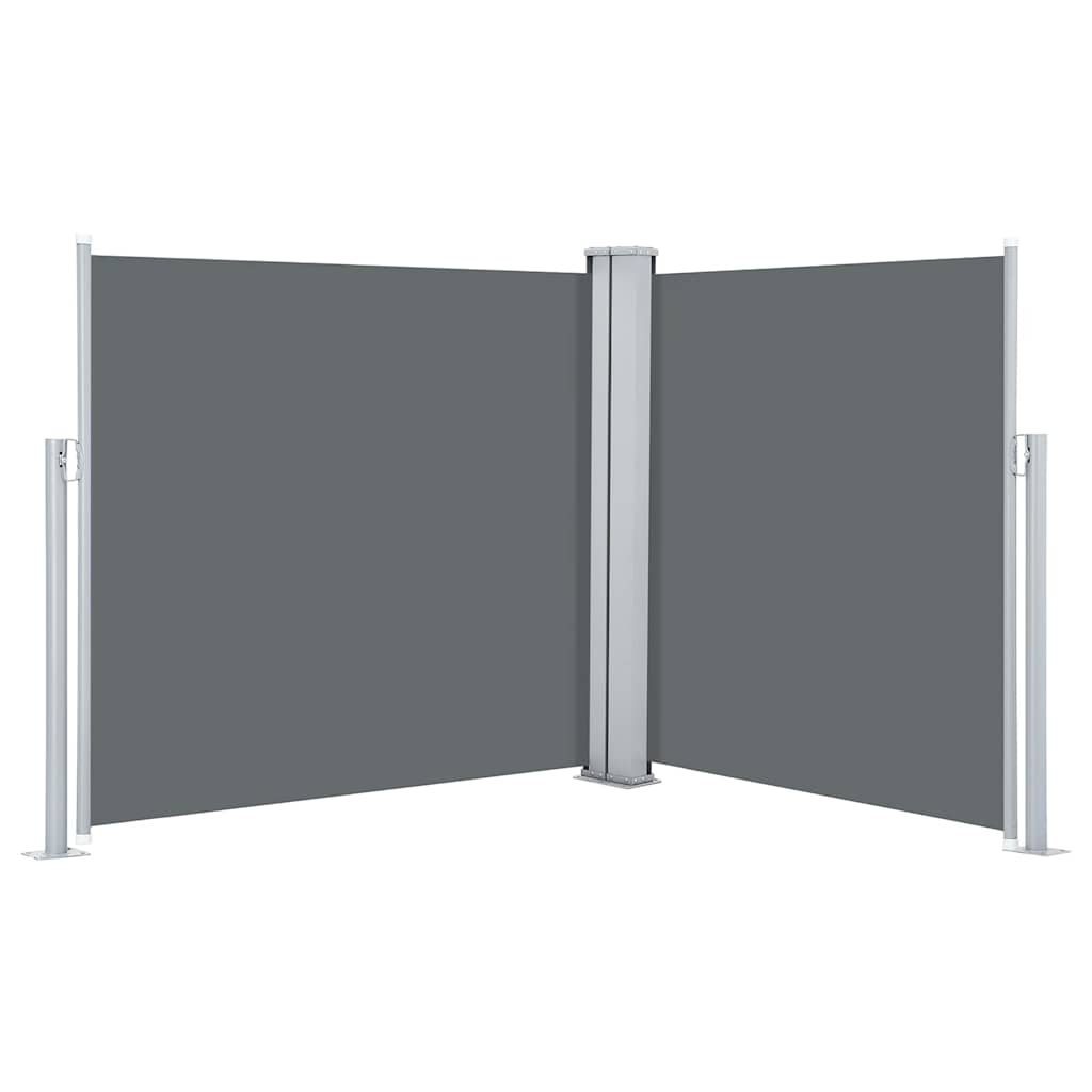 Antracitszürke behúzható oldalsó napellenző 120 x 600 cm 2