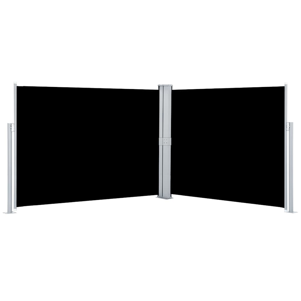 Fekete behúzható oldalsó napellenző 140 x 1000 cm 2