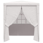 Fehér rendezvénysátor oldalfalakkal 2,5 x 2,5 m 90 g/m² 4