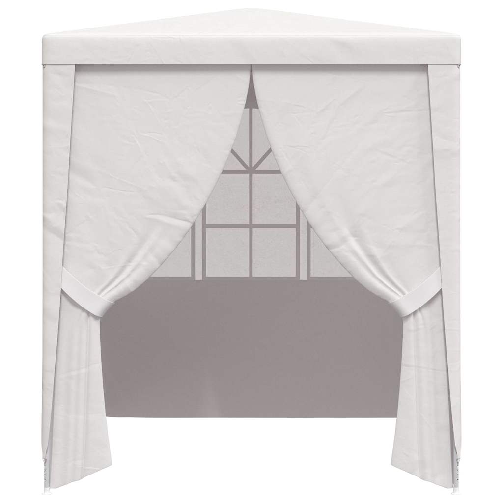 Fehér rendezvénysátor oldalfalakkal 2,5 x 2,5 m 90 g/m² 4