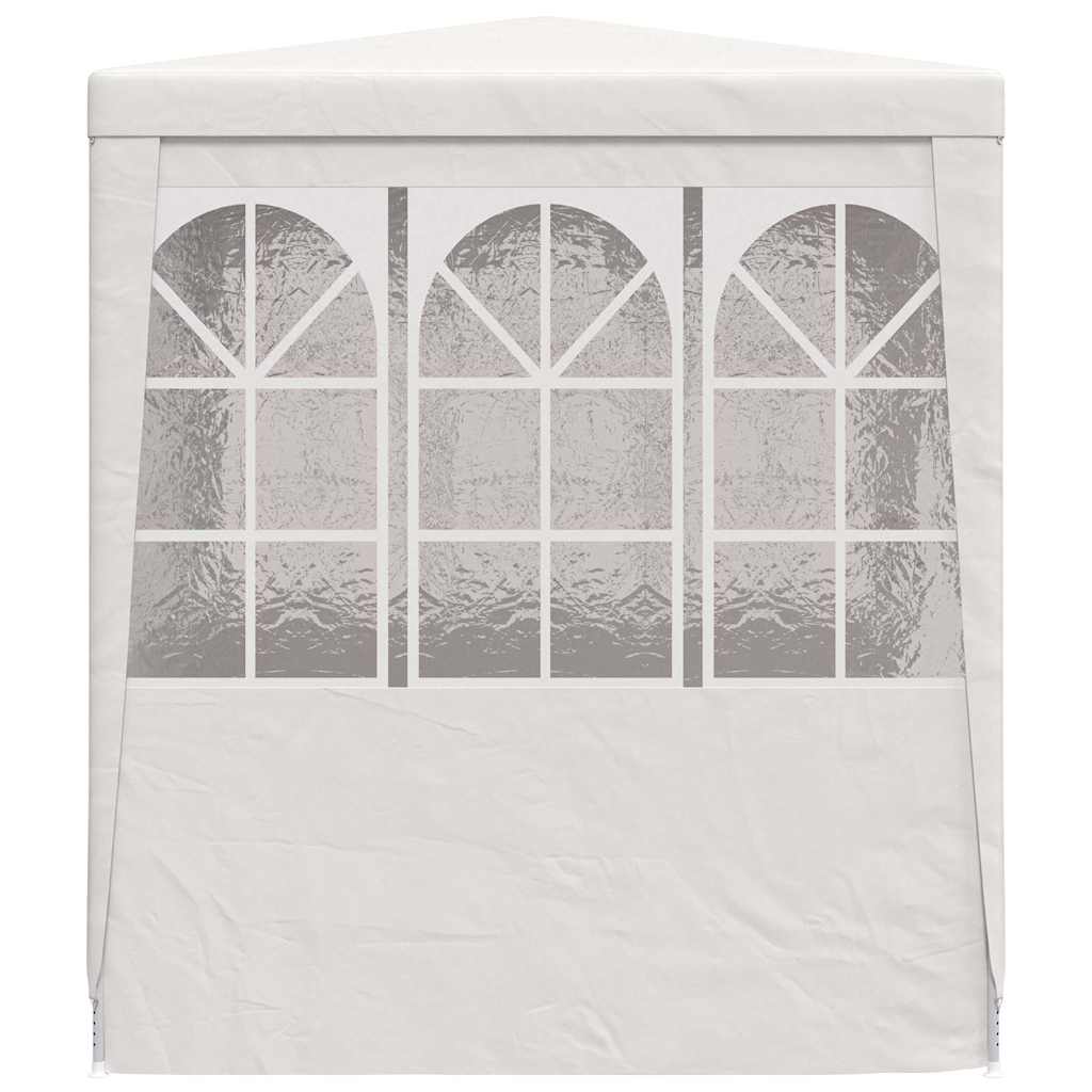 Fehér rendezvénysátor oldalfalakkal 2,5 x 2,5 m 90 g/m² 5