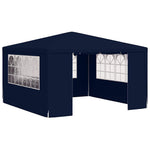 Kék rendezvénysátor oldalfalakkal 4 x 4 m 90 g/m² 2