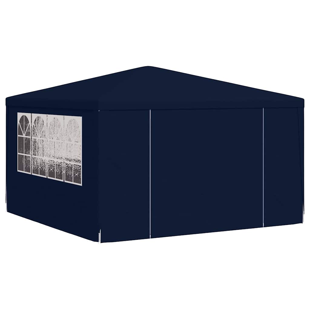 Kék rendezvénysátor oldalfalakkal 4 x 4 m 90 g/m² 3