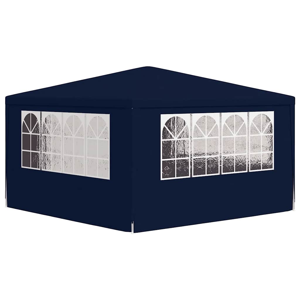 Kék rendezvénysátor oldalfalakkal 4 x 4 m 90 g/m² 6