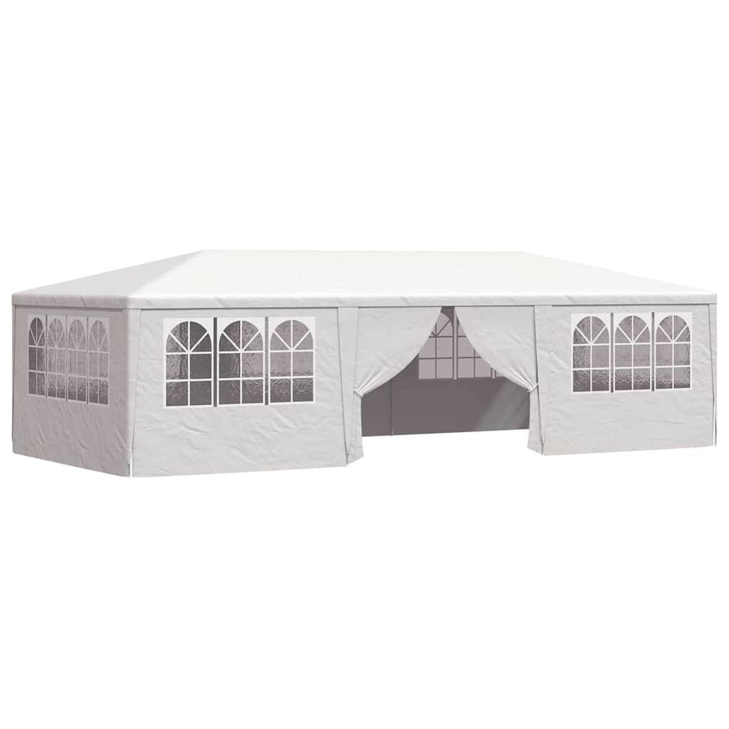 Fehér rendezvénysátor oldalfalakkal 4 x 9 m 90 g/m² 2