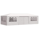 Fehér rendezvénysátor oldalfalakkal 4 x 9 m 90 g/m² 3