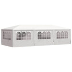 Fehér rendezvénysátor oldalfalakkal 4 x 9 m 90 g/m² 6