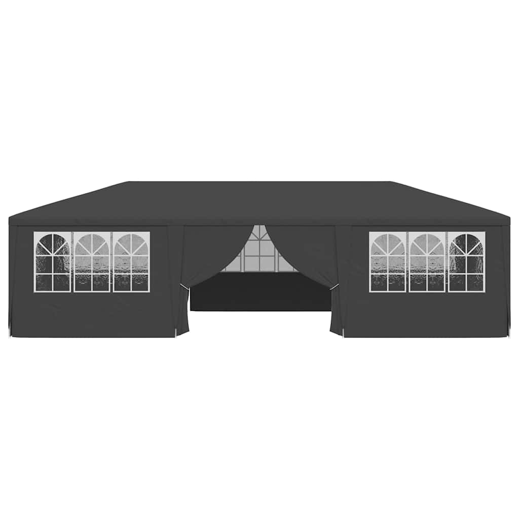 Antracitszürke rendezvénysátor oldalfalakkal 4 x 9 m 90 g/m² 4