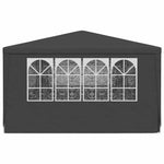 Antracitszürke rendezvénysátor oldalfalakkal 4 x 9 m 90 g/m² 5