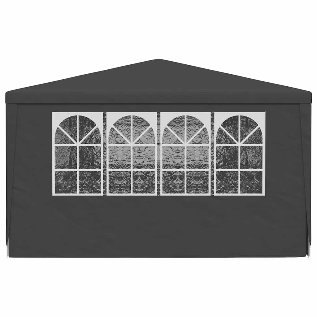 Antracitszürke rendezvénysátor oldalfalakkal 4 x 9 m 90 g/m² 5