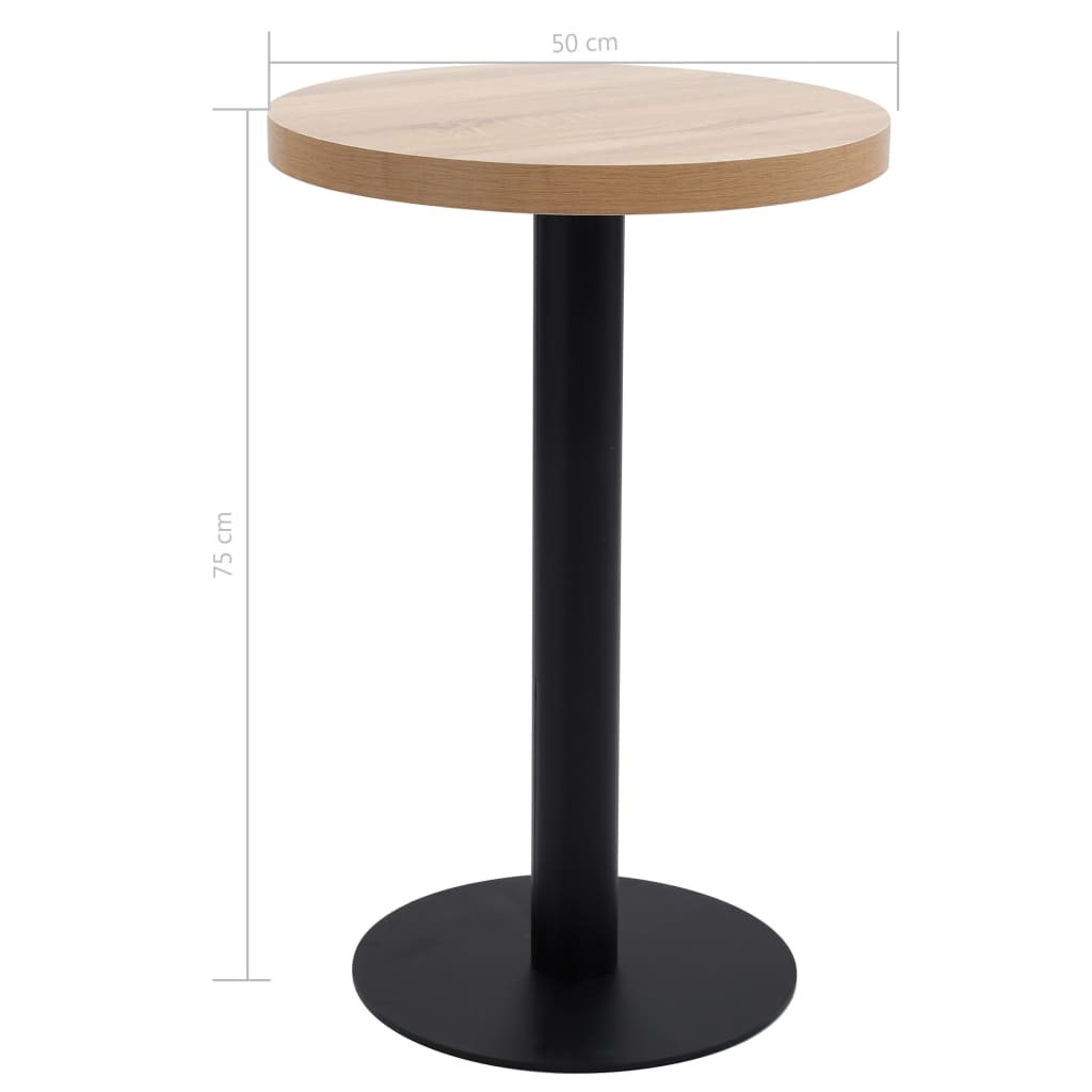 Világosbarna MDF bisztróasztal 50 cm 5
