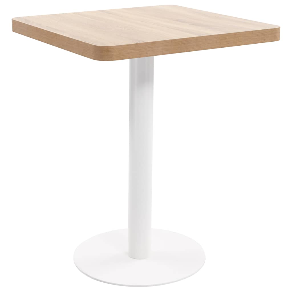 Világosbarna MDF bisztróasztal 60 x 60 cm 2