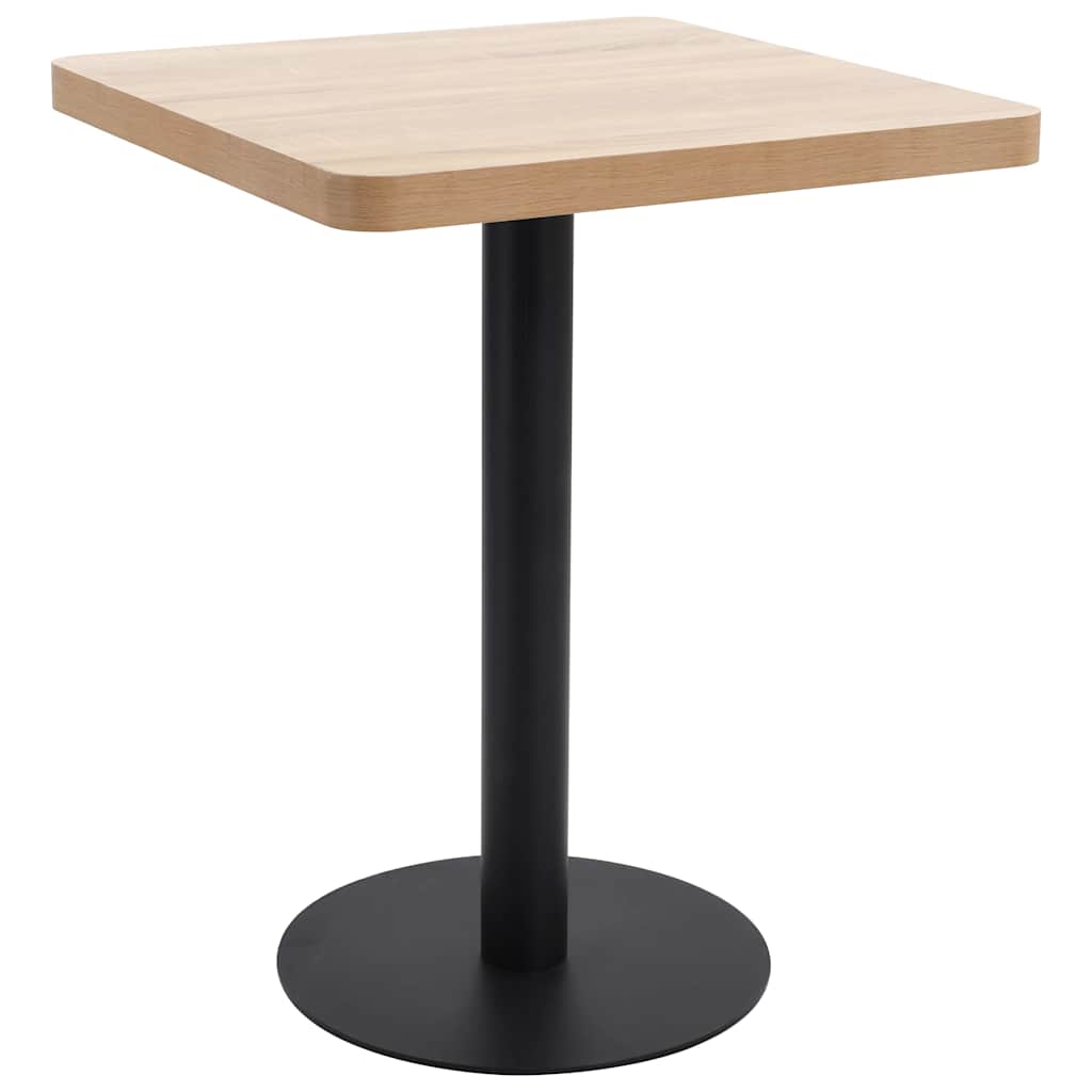 Világosbarna MDF bisztróasztal 60 x 60 cm