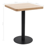 Világosbarna MDF bisztróasztal 60 x 60 cm 6