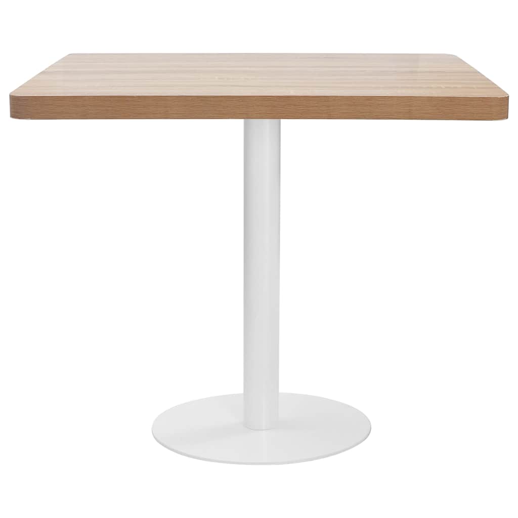 Világosbarna MDF bisztróasztal 80 x 80 cm 2