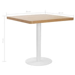 Világosbarna MDF bisztróasztal 80 x 80 cm 6