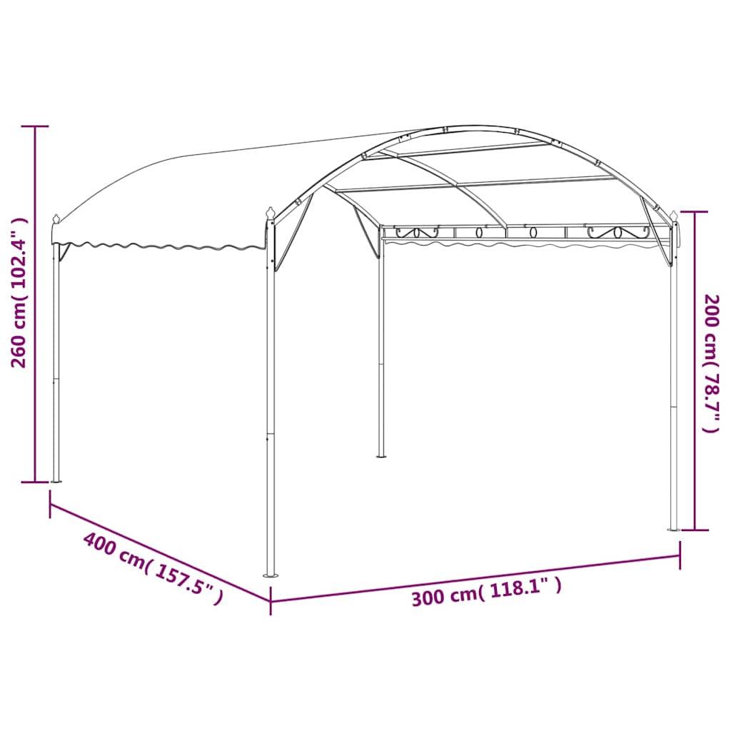 Antracitszürke napellenző 3 x 4 m 6