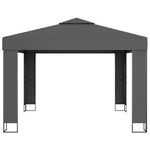 Antracitszürke pavilon duplatetővel 3 x 3 m 3