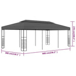 Antracitszürke pavilon 3 x 6 m 6