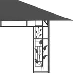 Antracitszürke pavilon szúnyoghálóval 4 x 3 x 2,73 m 180 g/m² 5